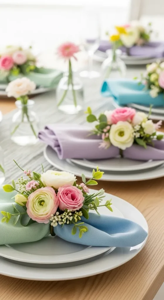 Spring Floral Napkin Rings