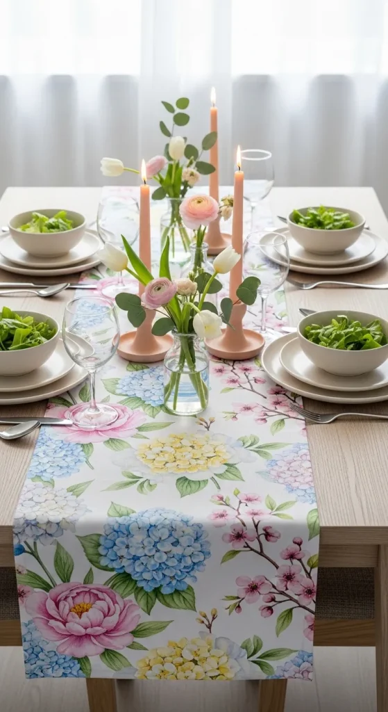 Spring Table Runner for a Fresh Dining Look