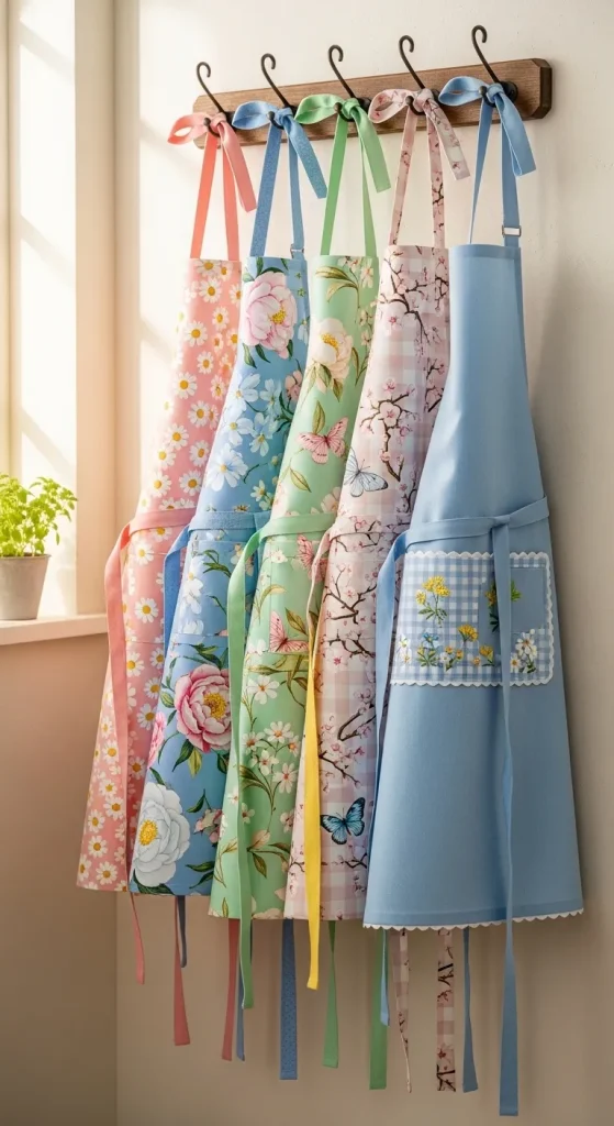 Spring-Themed Aprons