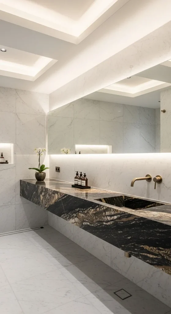 Statement Stone Shelves