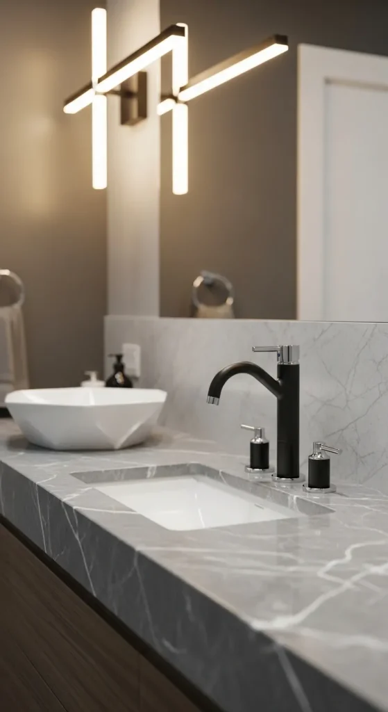 Two-Tone Matte and Chrome Faucet
