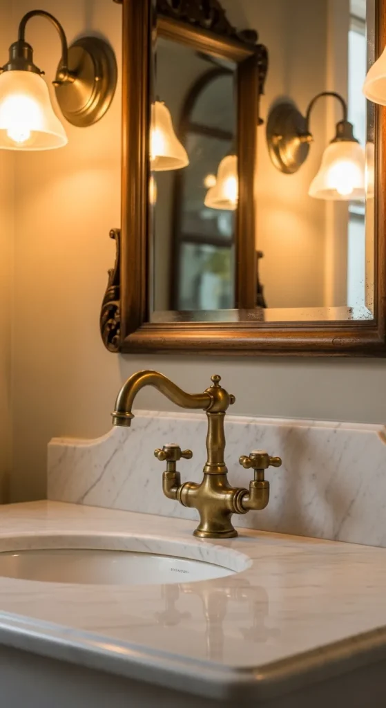 Vintage Brass Cross-Handle Faucet