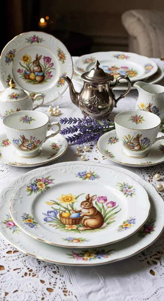 Vintage Easter Plates for an Antique Look