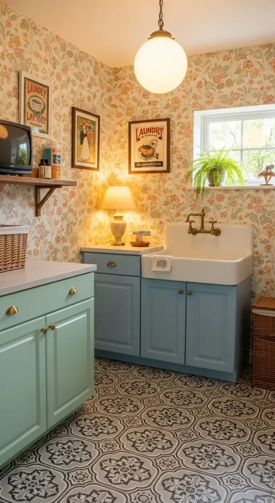 Vintage-Inspired Laundry Room