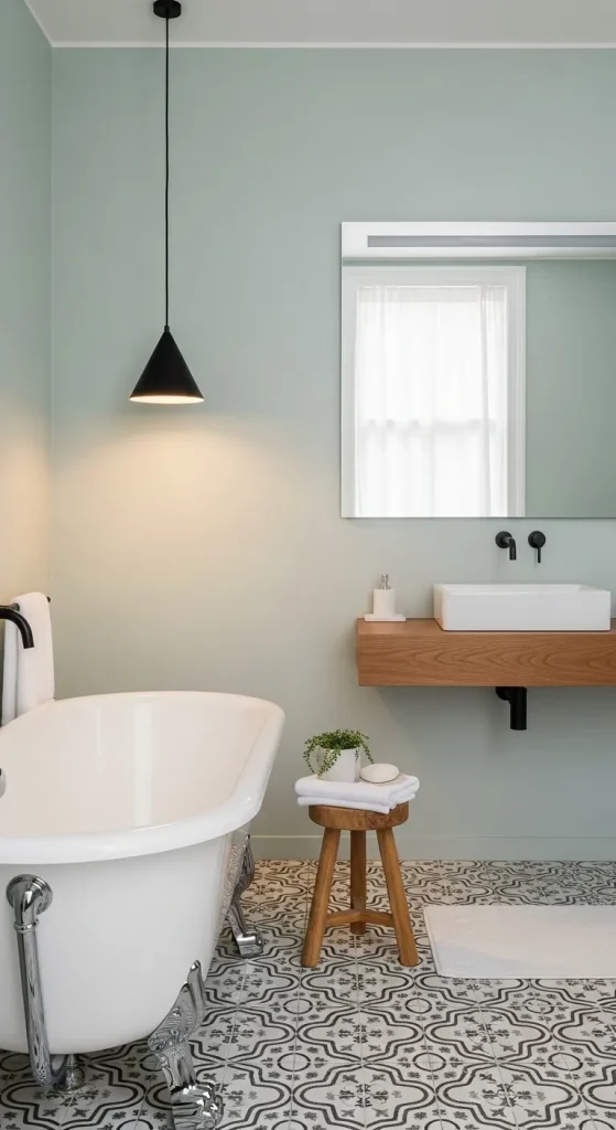 Vintage-Inspired Modern Bathroom