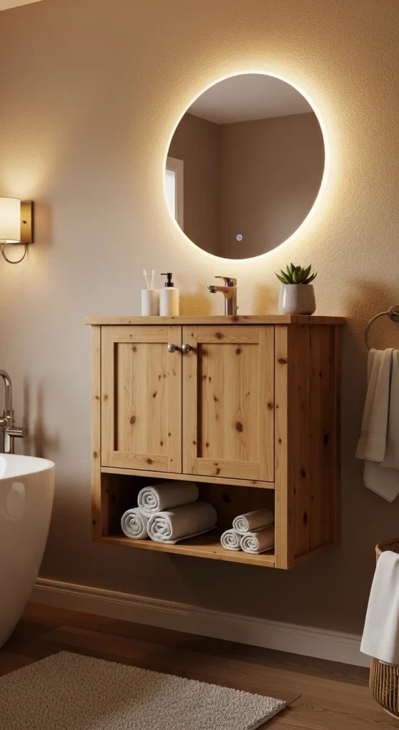 Wooden Wall Cabinet for Warm Style