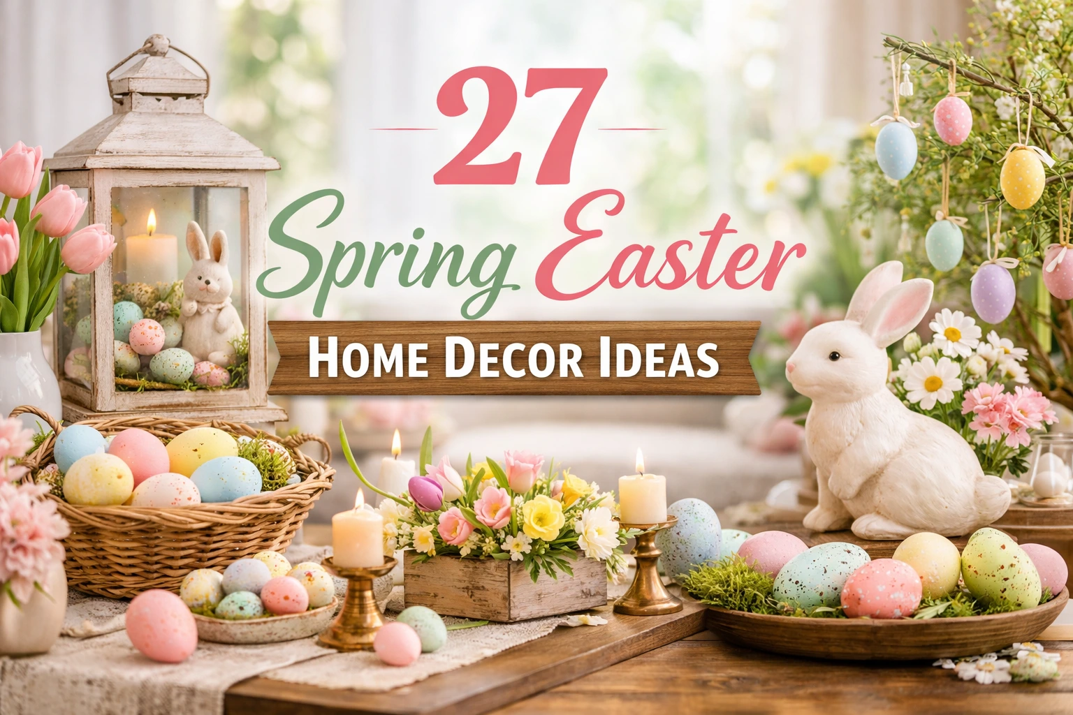 27 Spring Easter Home Decor Ideas for a Fresh Festive Home