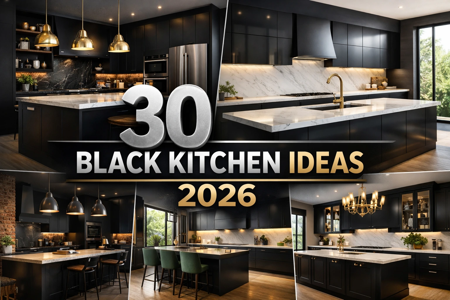 30 Black Kitchen Ideas for a Bold Modern Look