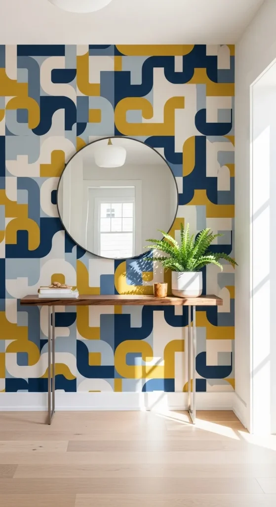 Accent Wall with Wallpaper