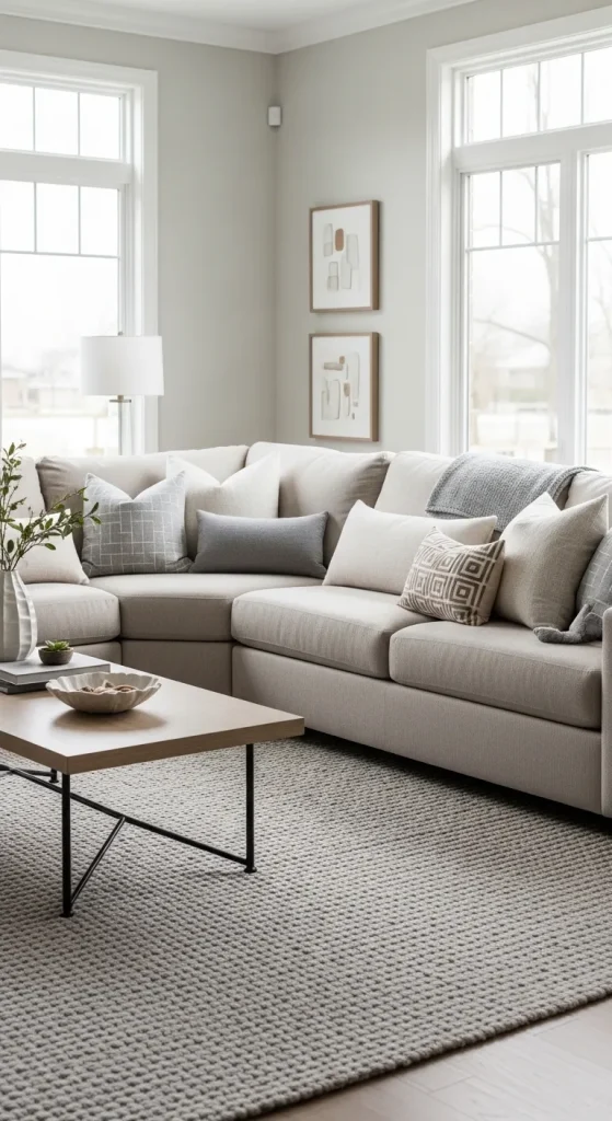 Family Room with Sectional Sofa Layout