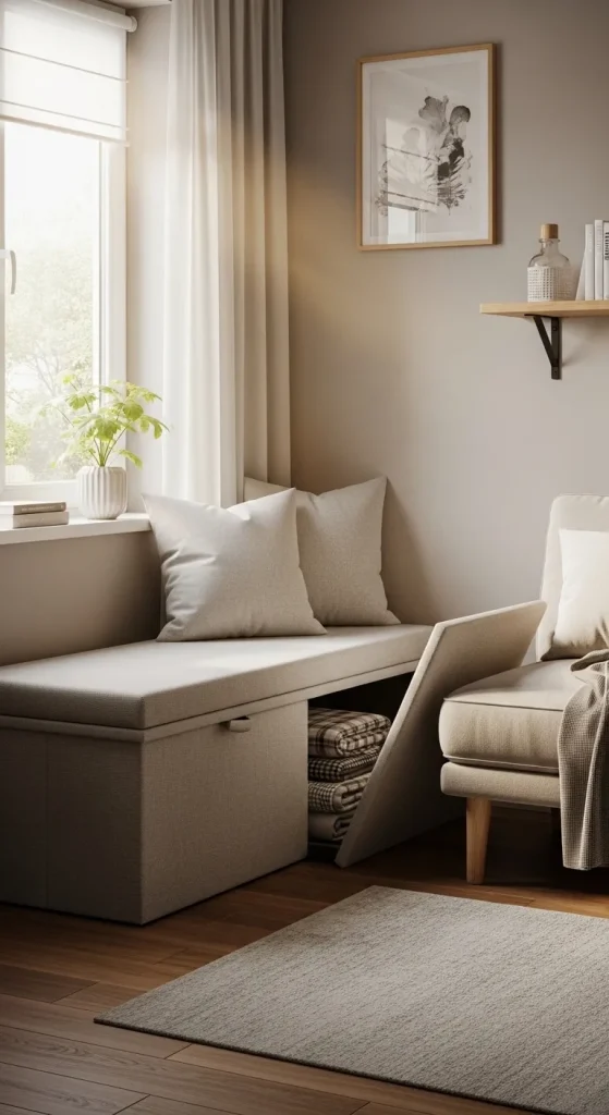 Incorporate Hidden Storage Benches