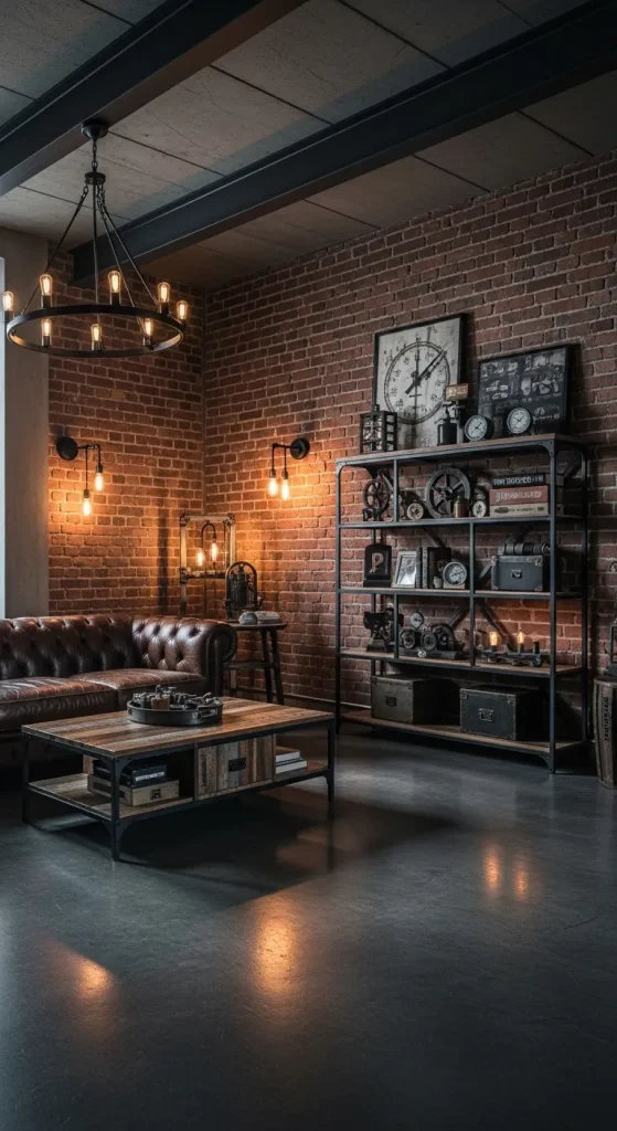 Industrial Style Family Room
