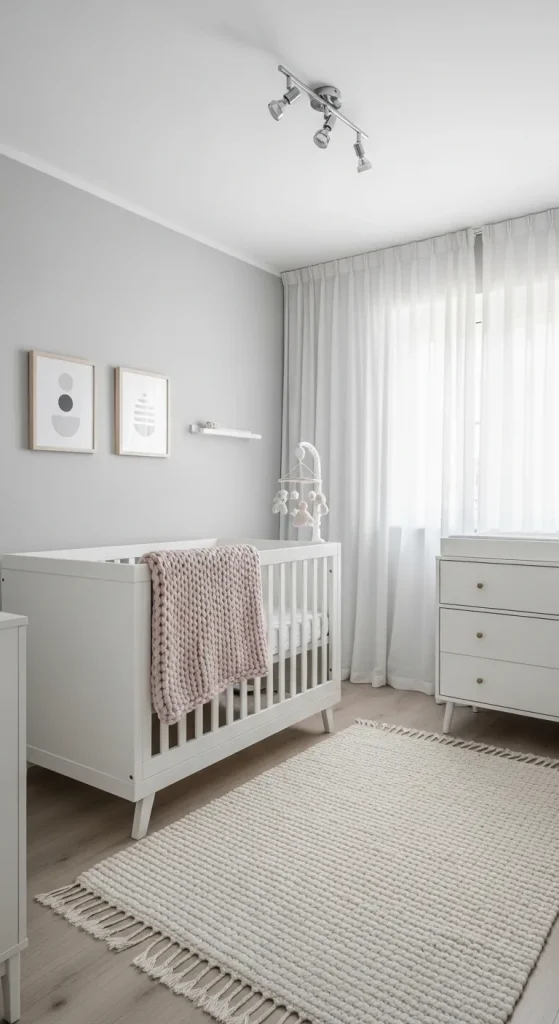 Soft Gray and White Nursery