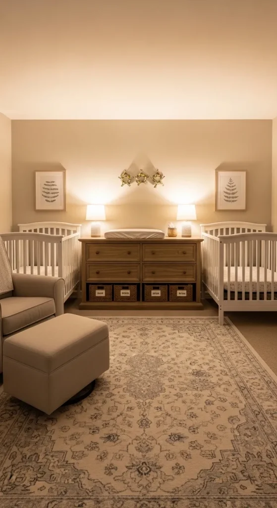 Twin Nursery Layout