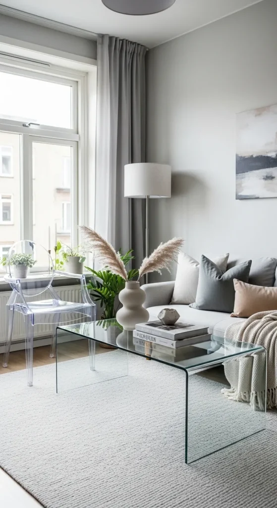 Use Glass and Acrylic Furniture