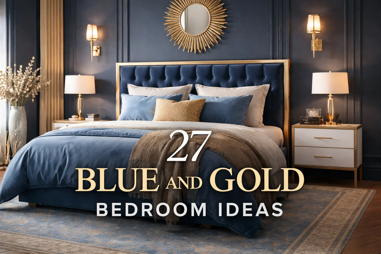 27 Blue and Gold Bedroom Ideas for a Luxurious Look