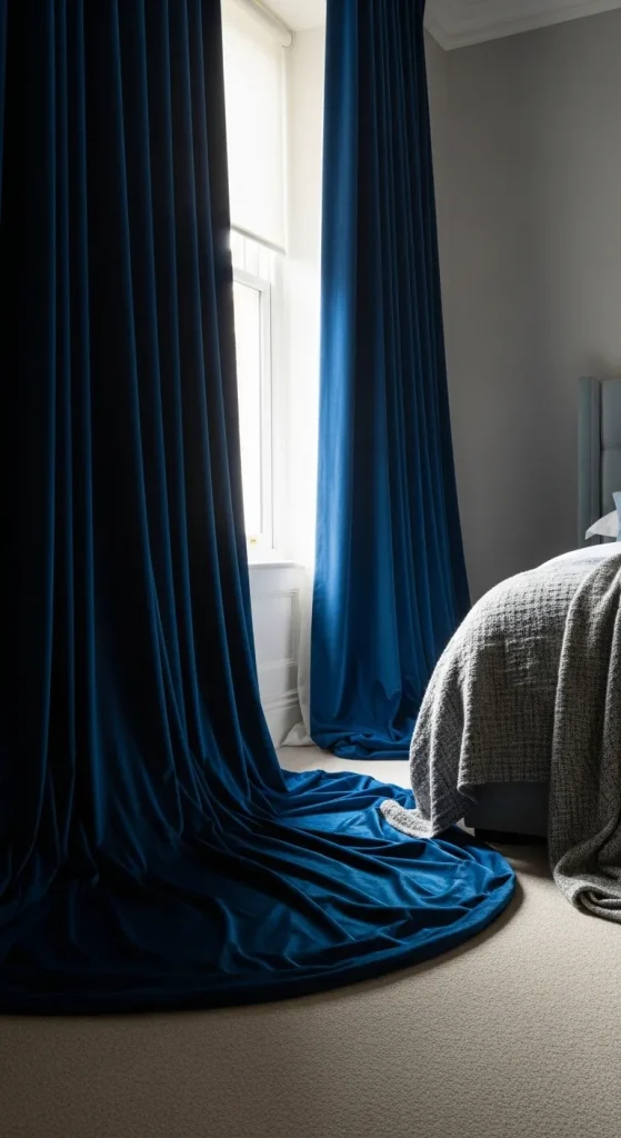 Full-Length Drapes with Puddle Effect