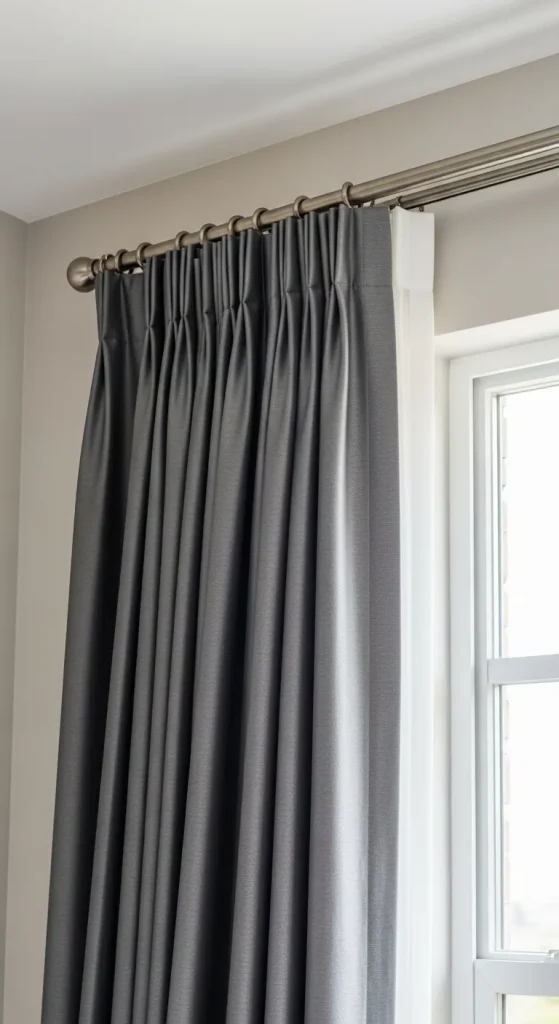 Metallic Curtain Rods for Subtle Glam