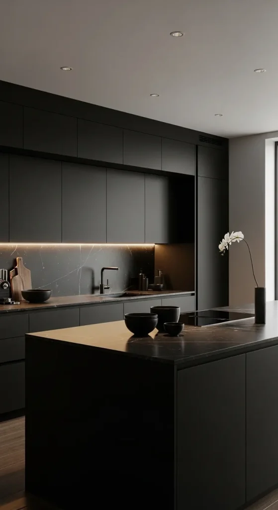 Minimalist Black Kitchen Design