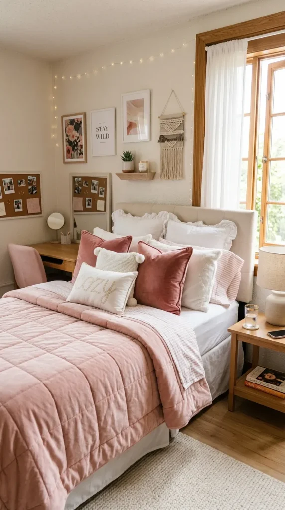 Pink and White Bedding for a Bright Feminine Aesthetic