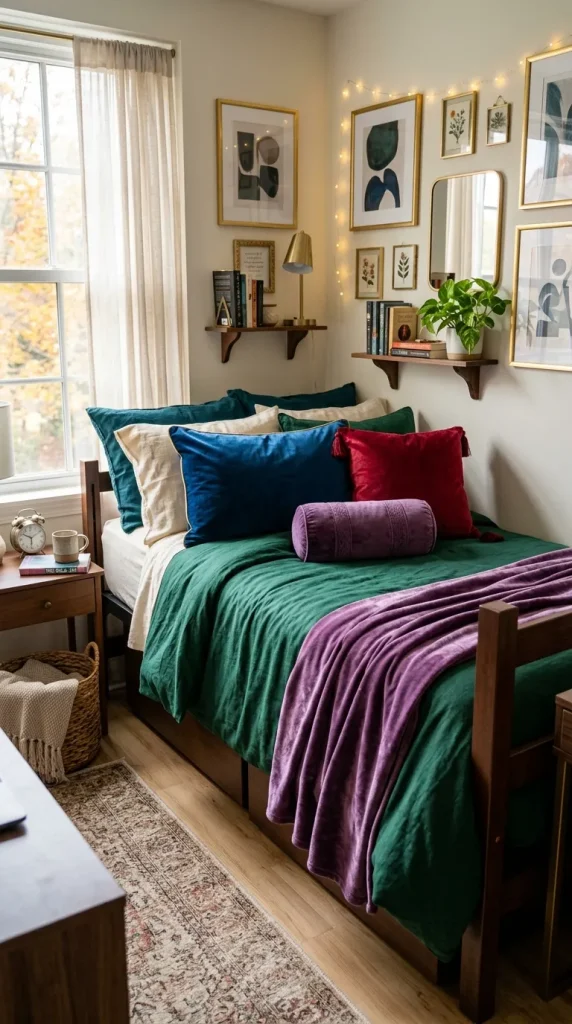 Velvet Accent Bedding for a Touch of Luxury