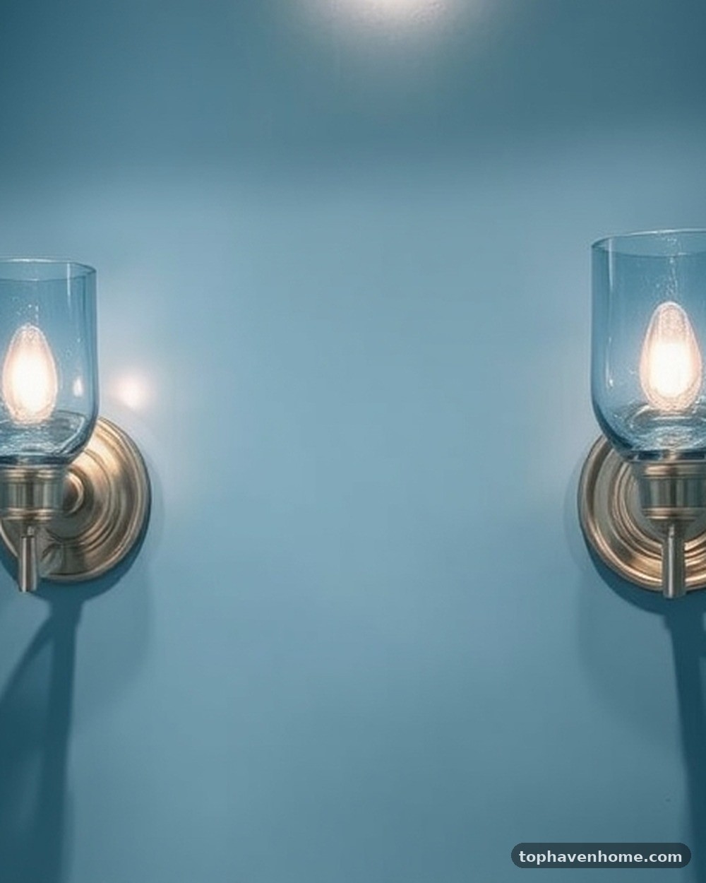 11. Blue Glass Wall Sconces