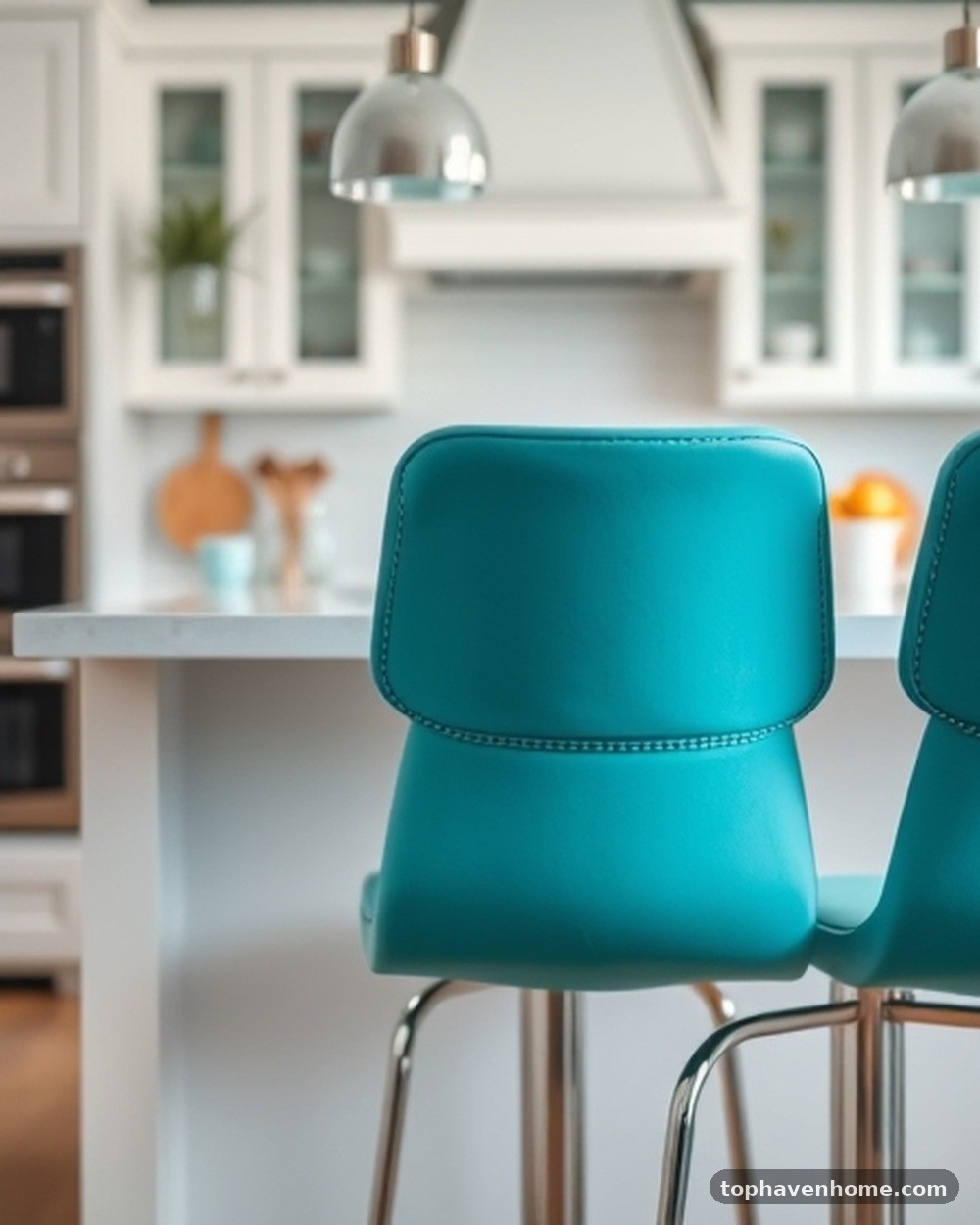 13. Teal Bar Stools