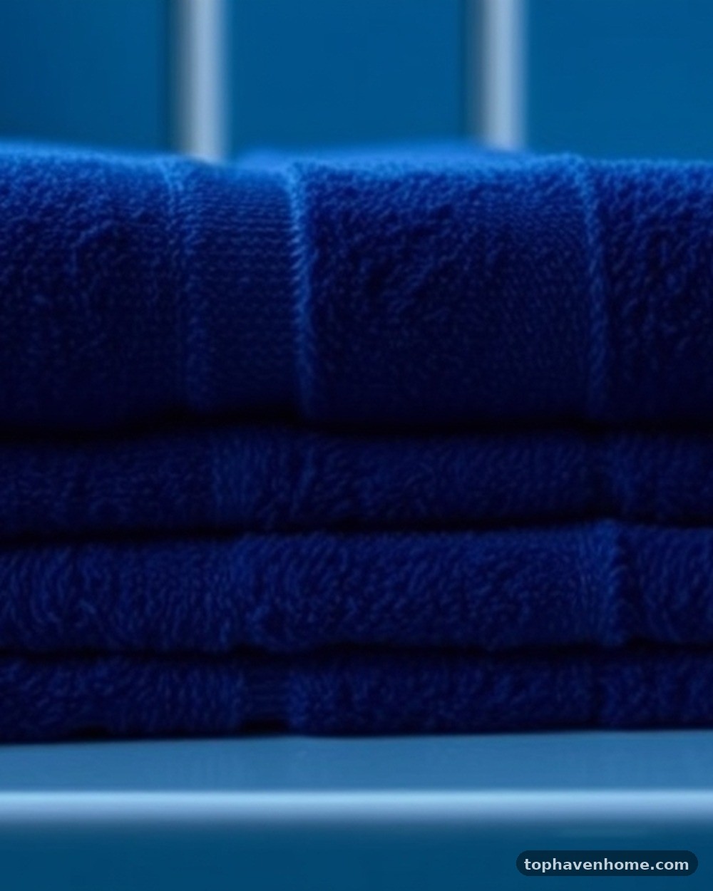 14. Navy Blue Velvet Hand Towels