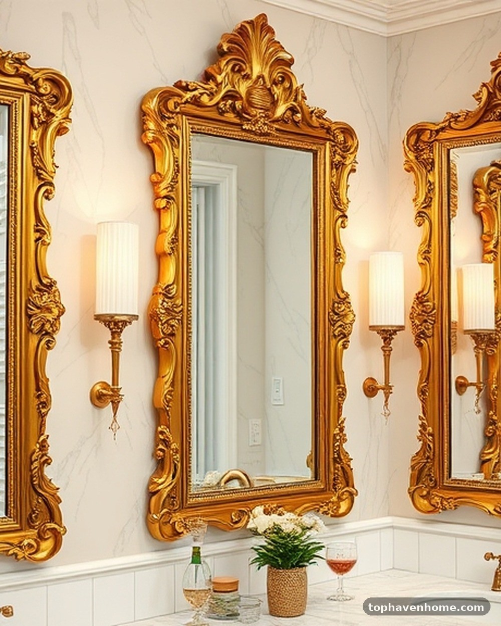 5. Ornate Gilded Mirror Frames