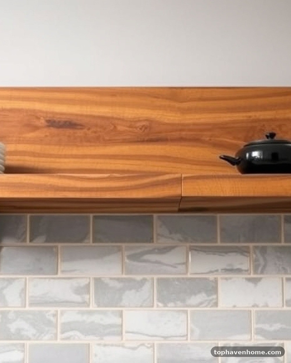 6. Reclaimed Wood Floating Shelves