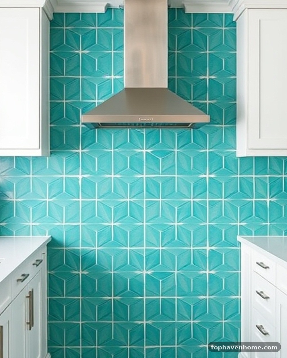 6. Teal Geometric Tile
