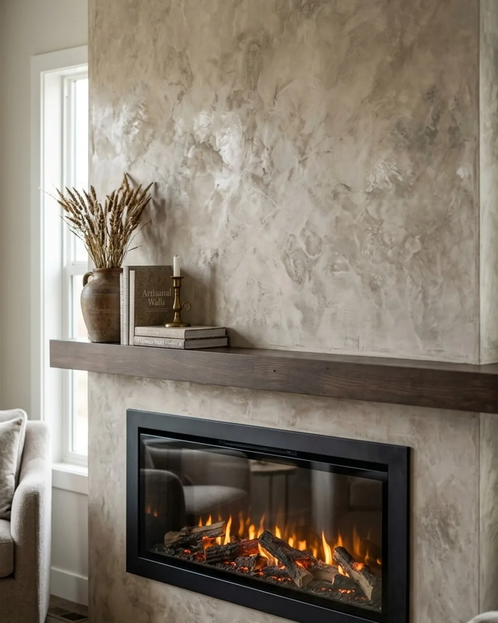 Venetian Plaster Finish - 22 Electric Firewall Ideas