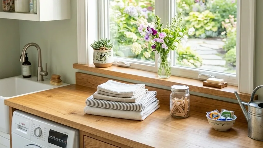Built-in Window Bench Table - 25 Laundry Folding Tables