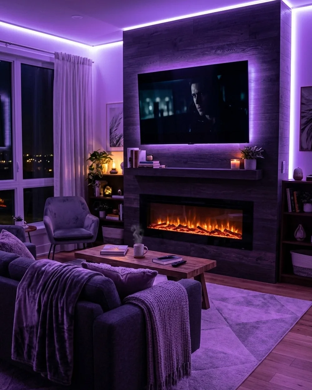 Color-Changing Ambient Mood Lighting - 22 Electric Firewall Ideas