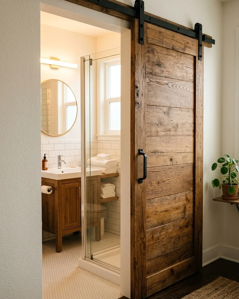 Sliding Barn Door - 28 Small Apartment Decorating Ideas