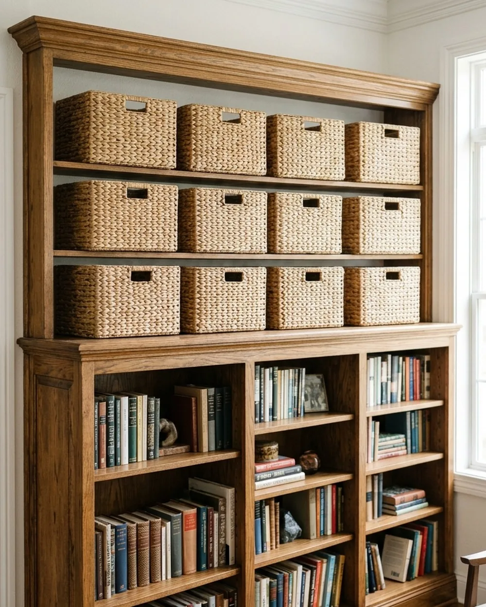 Baskets for Vertical Storage - 28 Small Apartment Decorating Ideas