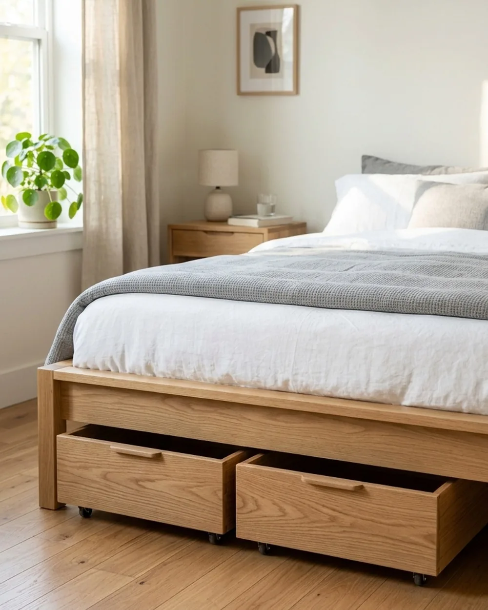 Under-Bed Storage Drawers - 28 Small Apartment Decorating Ideas