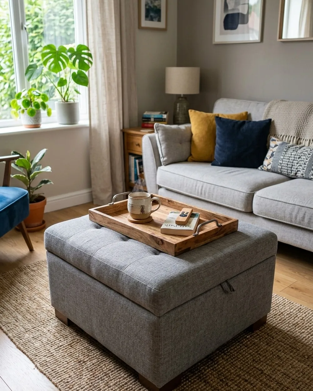 Multi-Purpose Ottoman - 28 Small Apartment Decorating Ideas