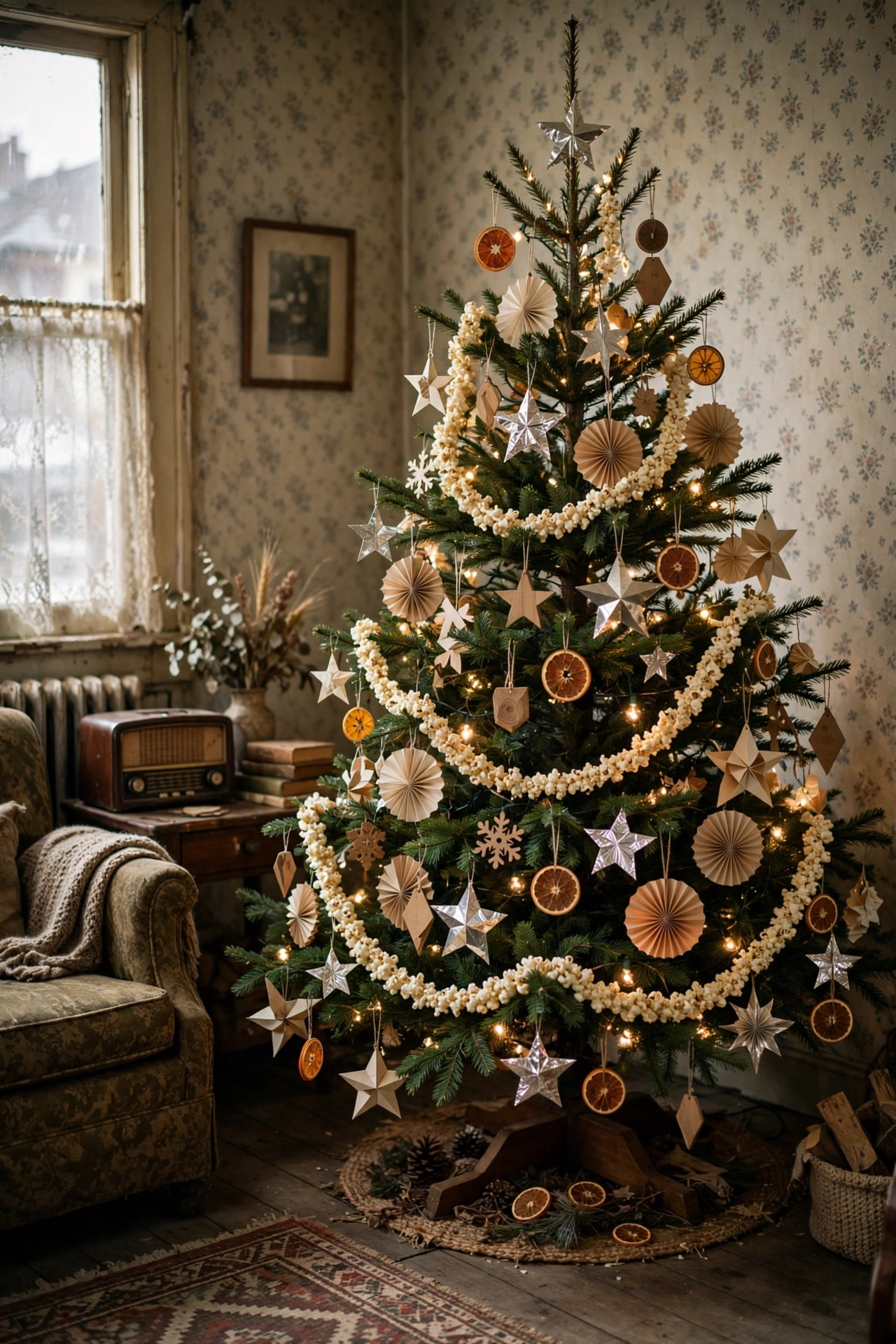 1940s wartime simplicity vintage Christmas tree